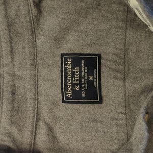 Abercrombie and Fitch Grey Flannel Long Sleeve Button Down Shirt